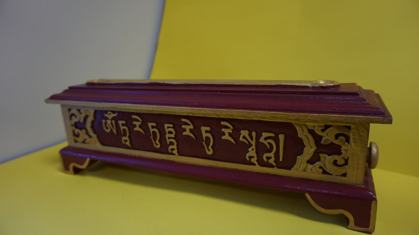 Large Green Tara Mantra - Incense Burner