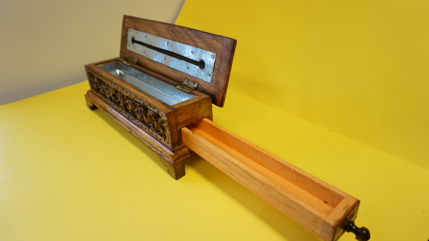 Small Classic Auspicious Wooden Incense Burner