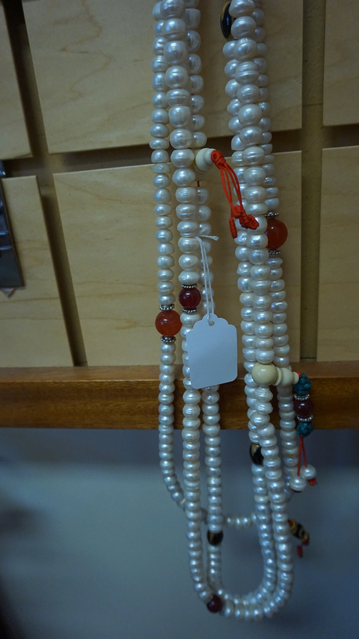 Large White Coral Mala Bead.