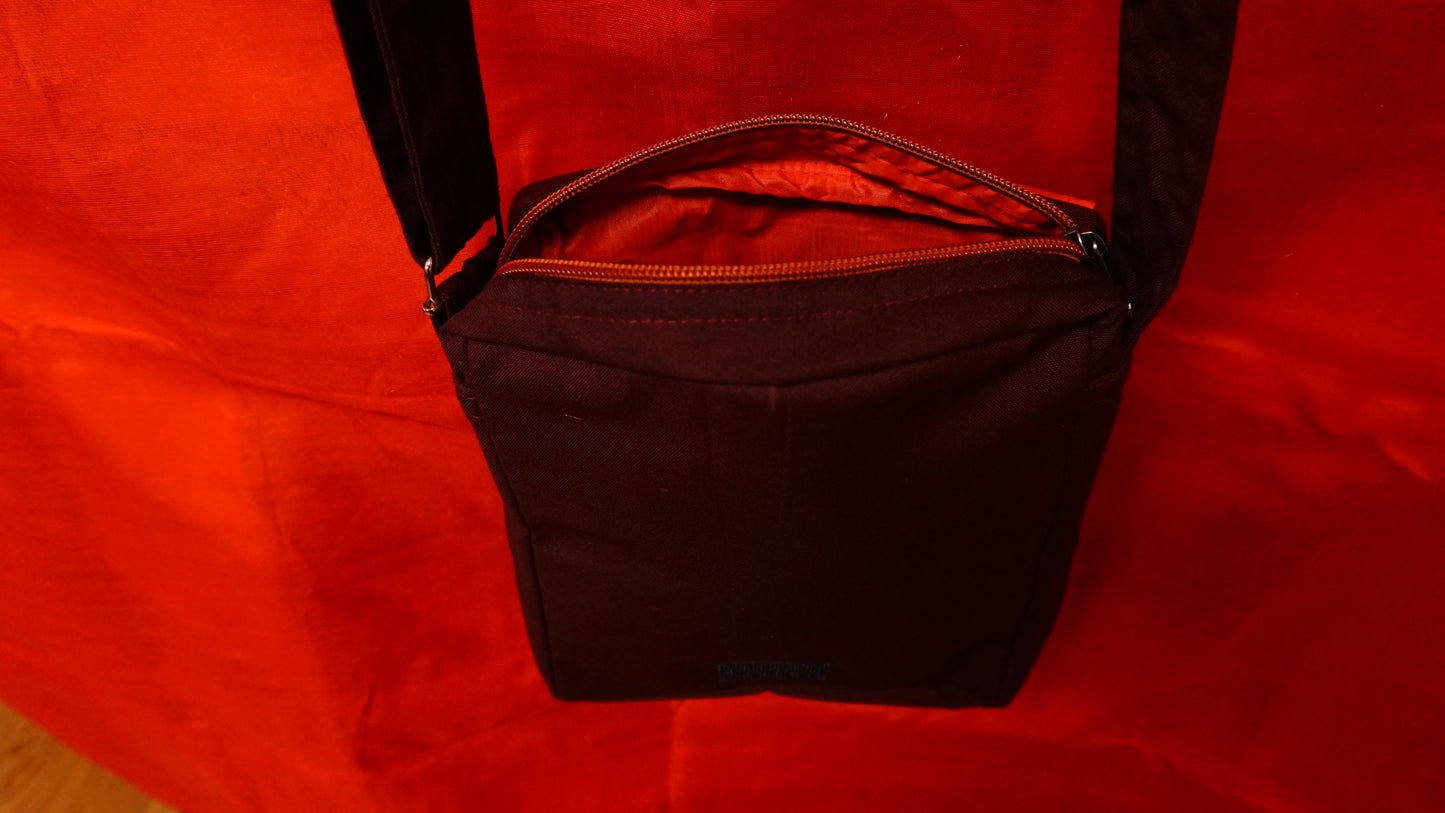 Decorated Gold and Maroon Bag.