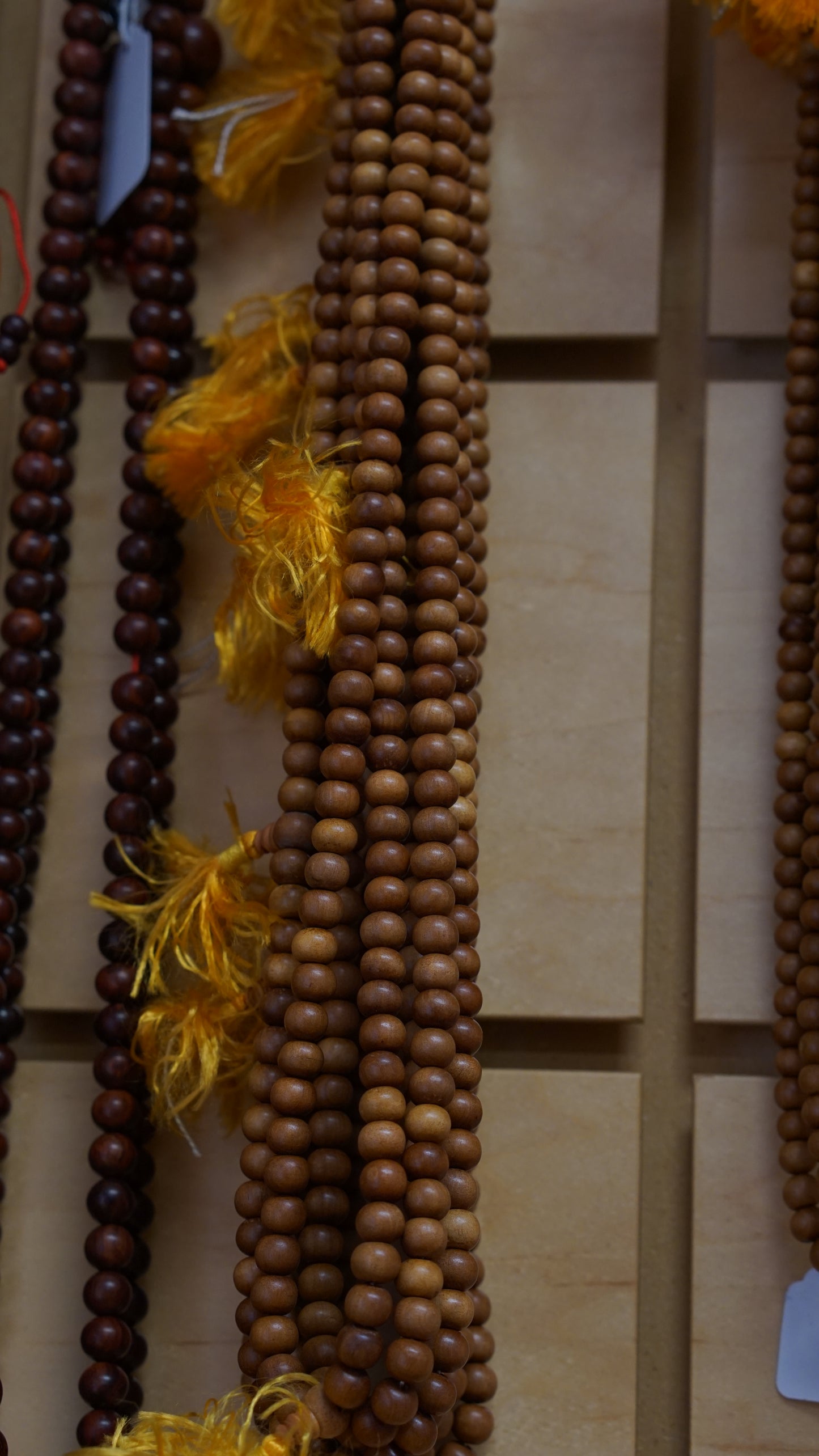 Yellow Sandelwood Mala Beads