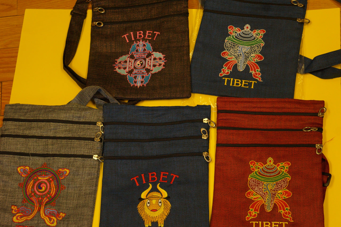 Decorated Three Zip Tote