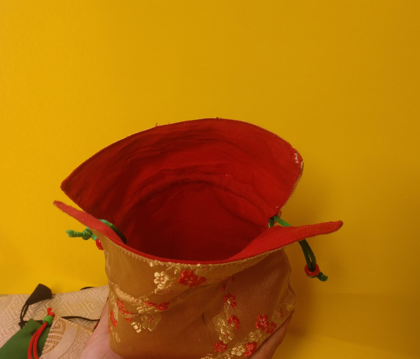 Large Drowstring Mala-type bag