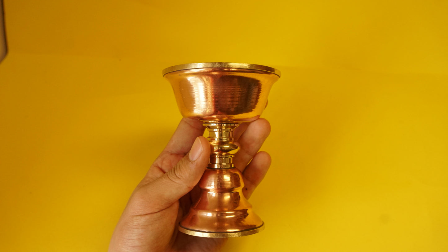 Copper Brass Buddhist Butterlamp.